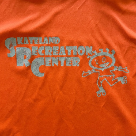 SYNTREL BOXY CREWNECK GRAPHIC TEE Neon Orange White - Picture 4 of 8